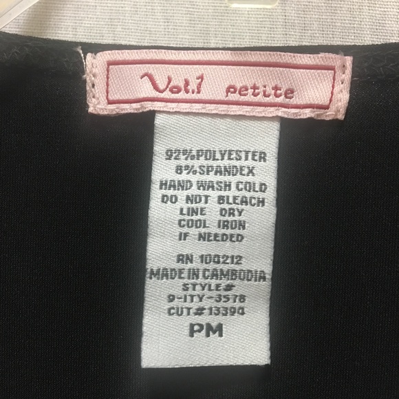 *3 for $20* Vol. 1 Petite Black Crossover Top - Picture 4 of 9